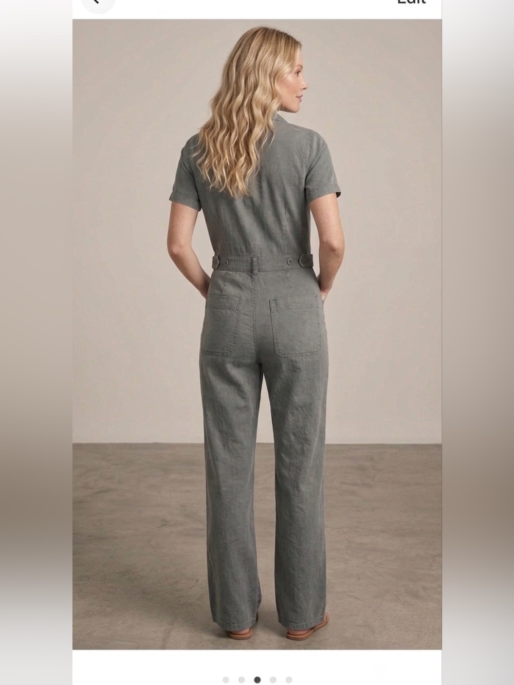 NWT Boutique Romper with Short-Sleeves form fitting jumpsuit in Slate Gray